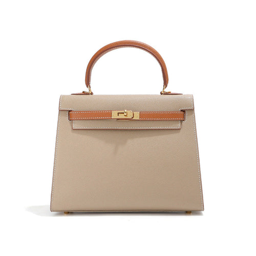 Grace Duo – Strukturierte Tasche aus echtem Pebbled-Leder ( 22 CM und 25 CM )