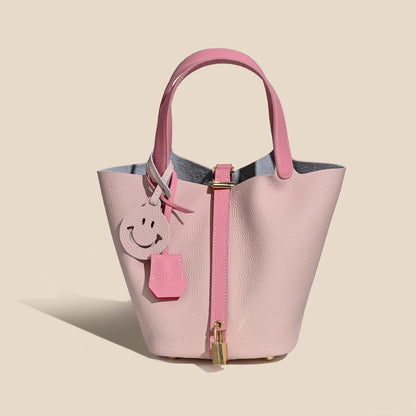 Camille Bucket – Bucket-Tasche aus vollnarbigem Rindsleder