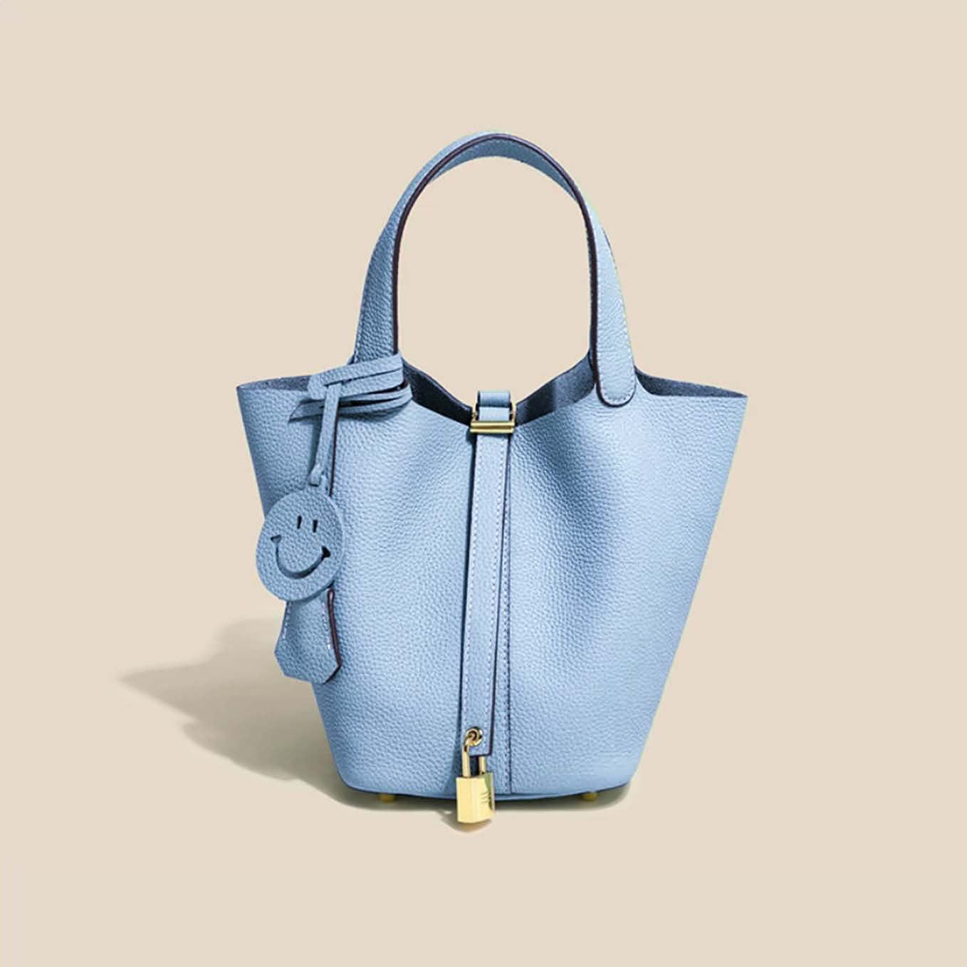 Camille Bucket – Bucket-Tasche aus vollnarbigem Rindsleder