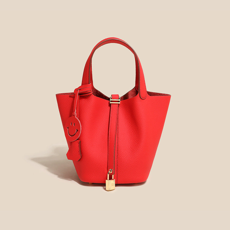 Camille Bucket – Bucket-Tasche aus vollnarbigem Rindsleder