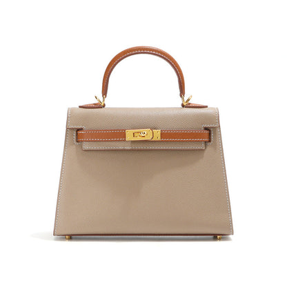 Grace Duo – Strukturierte Tasche aus echtem Pebbled-Leder ( 22 CM und 25 CM )