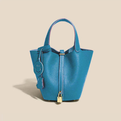 Camille Bucket – Bucket-Tasche aus vollnarbigem Rindsleder