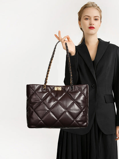 Aurora Chain Tote – Tasche aus echtem Leder