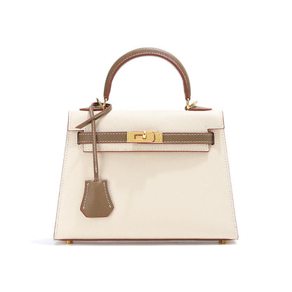 Grace Duo – Strukturierte Tasche aus echtem Pebbled-Leder ( 22 CM und 25 CM )