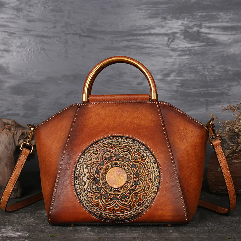 Shell-Tasche Íris Vintage – Aus Premium-Pflanzenleder