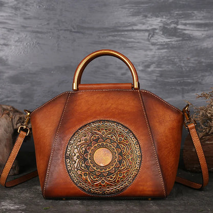 Shell-Tasche Íris Vintage – Aus Premium-Pflanzenleder