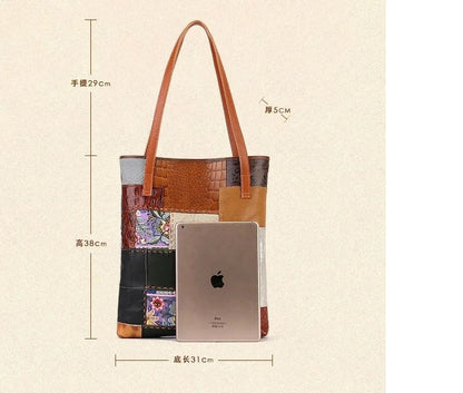 Tote Mosaic Vintage – Aus handgefertigtem echtem Leder