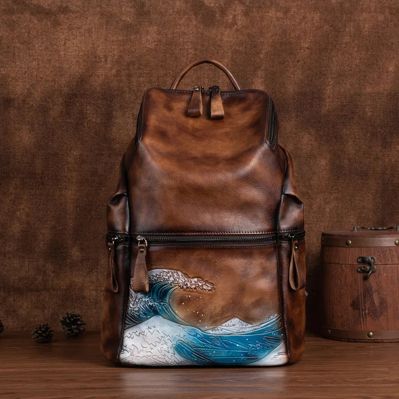 Rucksack Everest Vintage – Aus handgefertigtem echtem Leder