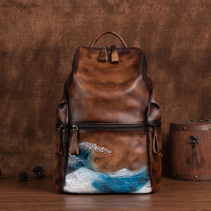 Rucksack Everest Vintage – Aus handgefertigtem echtem Leder