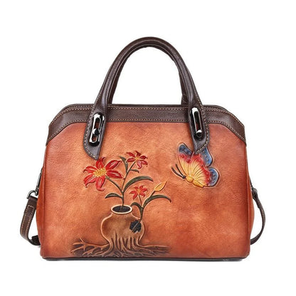 Shell-Tasche Mariana Vintage – Aus echtem Premium-Leder