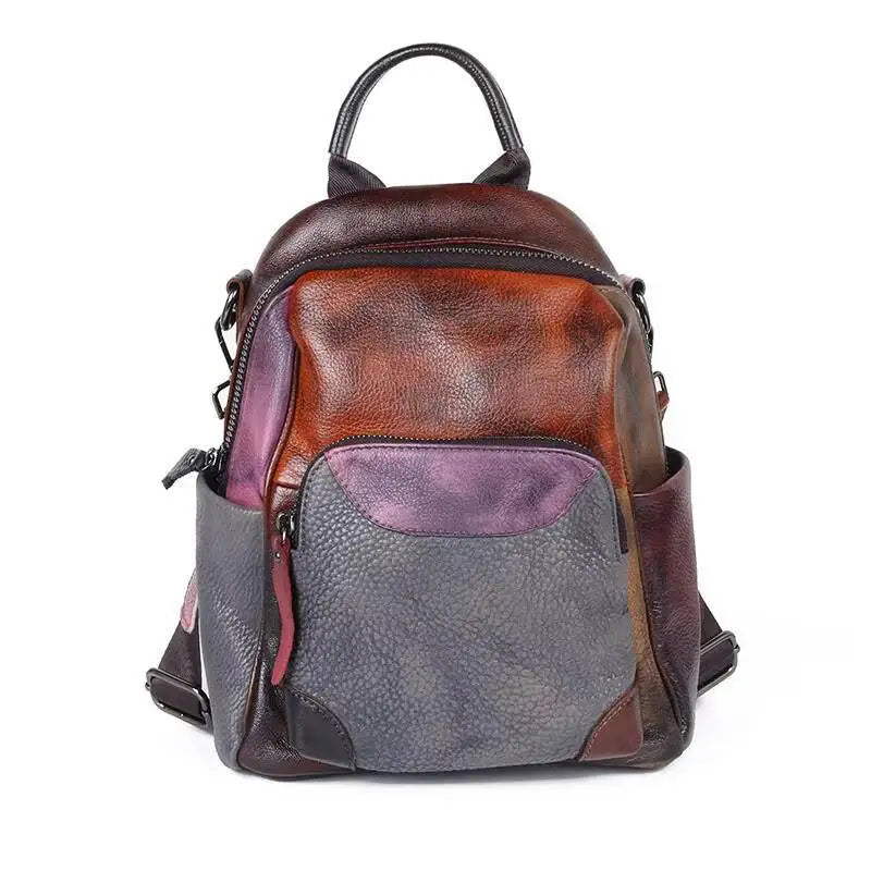 Rucksack Patchwork Diana Vintage – Aus echtem Premium-Leder