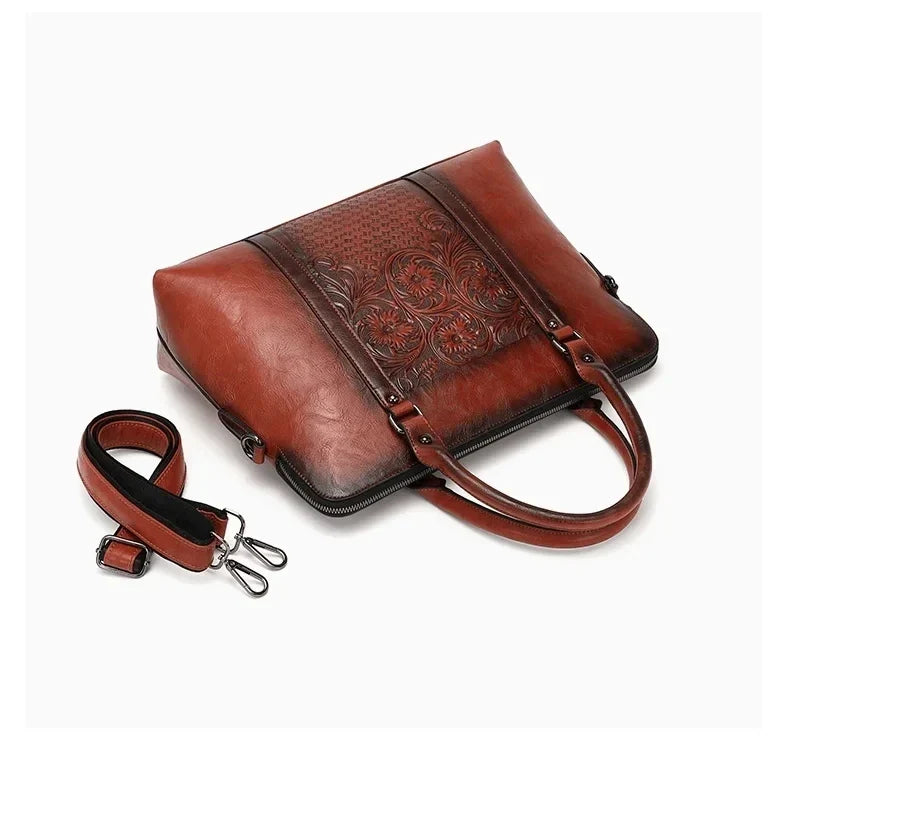 Businesstasche Helena Vintage – Aus echtem Premium-Naturleder