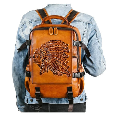 Premium-Rucksack Aurora Vintage – Aus hochwertigem echtem Leder