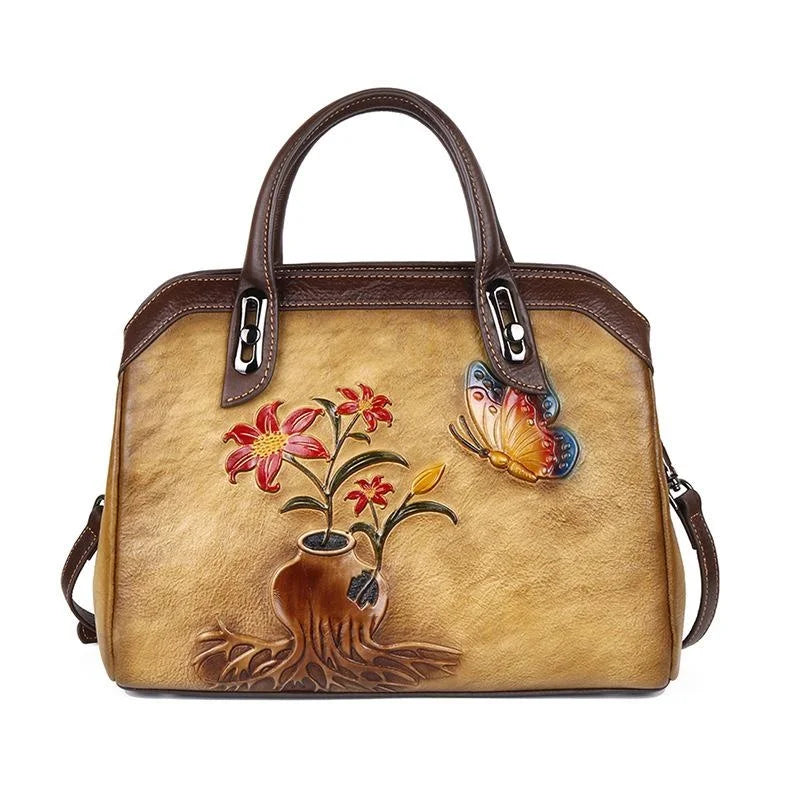 Shell-Tasche Mariana Vintage – Aus echtem Premium-Leder