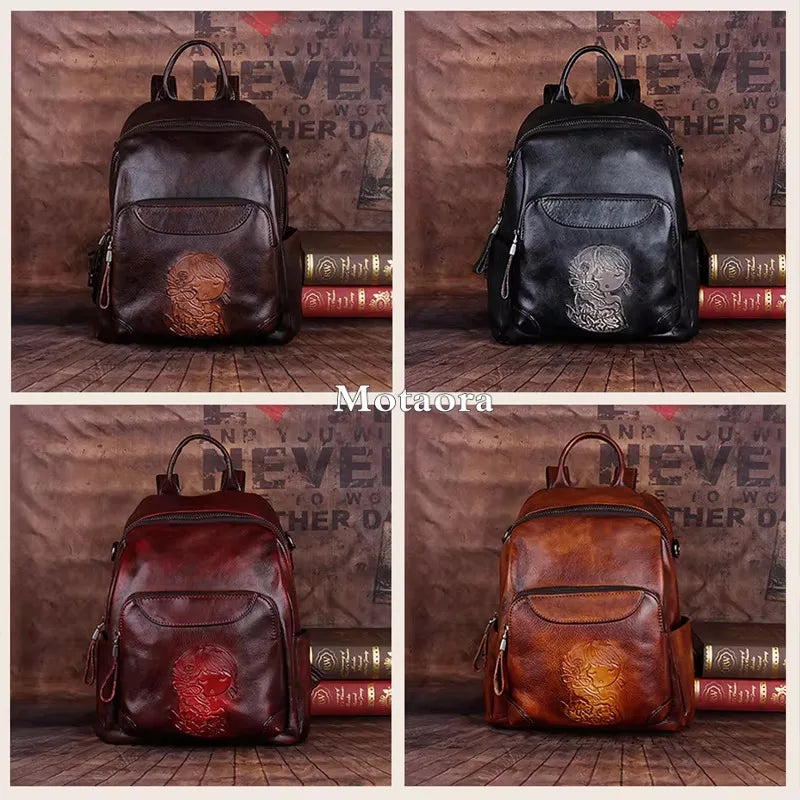 Rucksack Vintage Laura – Aus echtem Premium-Leder