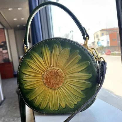 Tasche Luna Floral Vintage – Aus echtem Premium-Leder