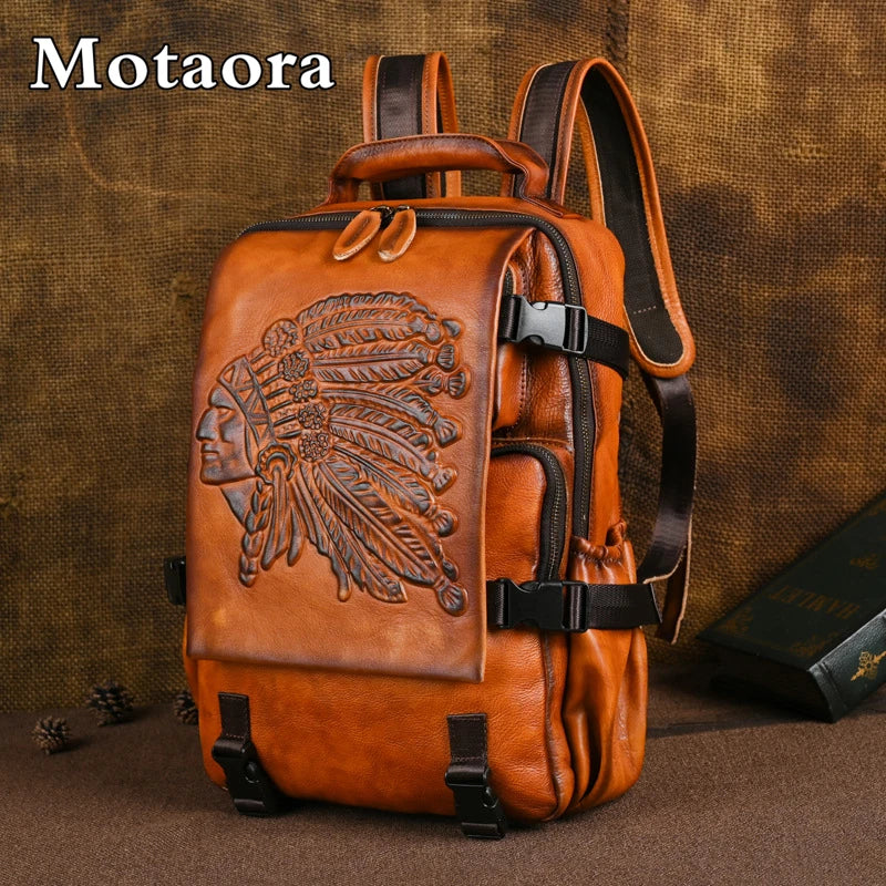 Premium-Rucksack Aurora Vintage – Aus hochwertigem echtem Leder