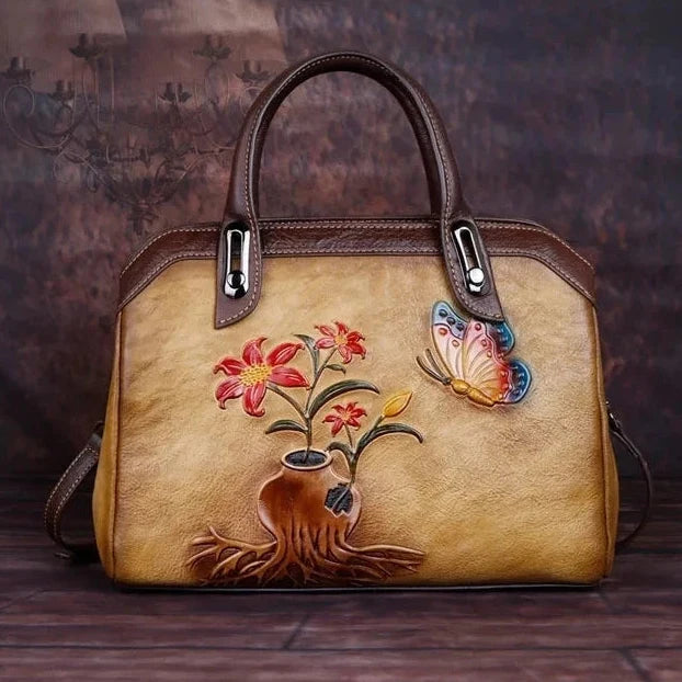 Shell-Tasche Mariana Vintage – Aus echtem Premium-Leder