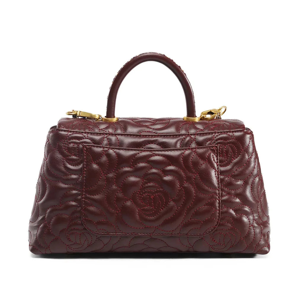 Camélia Élégance – Tasche aus echtem Leder