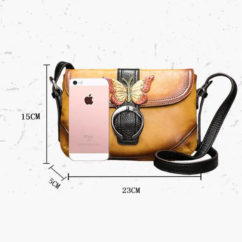 Künstlerische Tasche Sofia Vintage – Aus echtem Premium-Leder