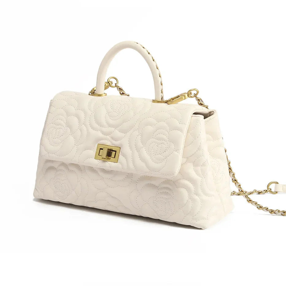 Camélia Élégance – Tasche aus echtem Leder