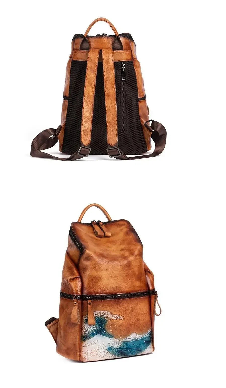 Rucksack Everest Vintage – Aus handgefertigtem echtem Leder