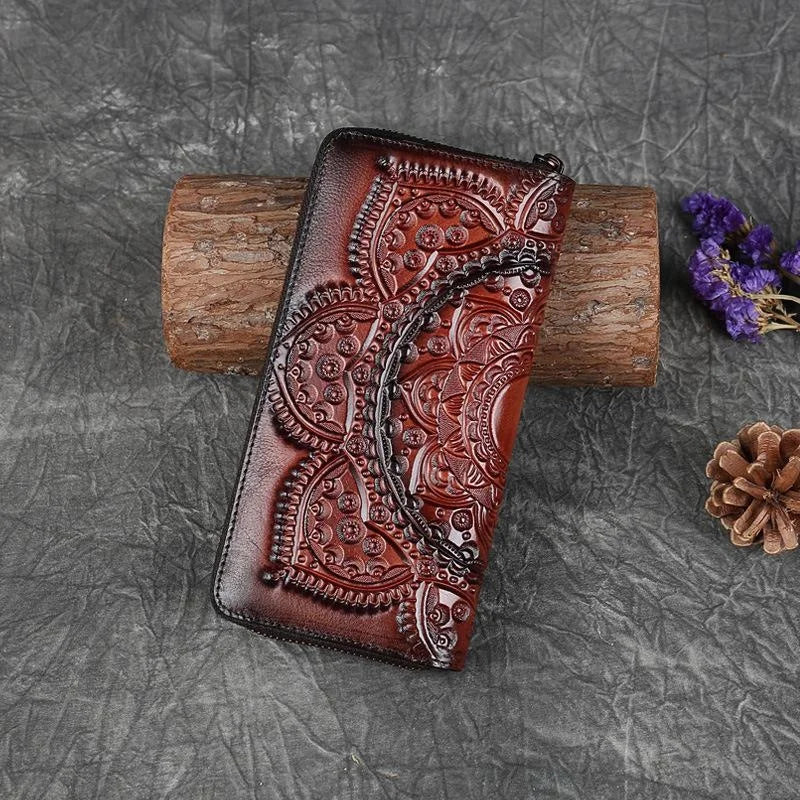 Geldbörse Floral Mei Vintage – Aus echtem Premium-Leder