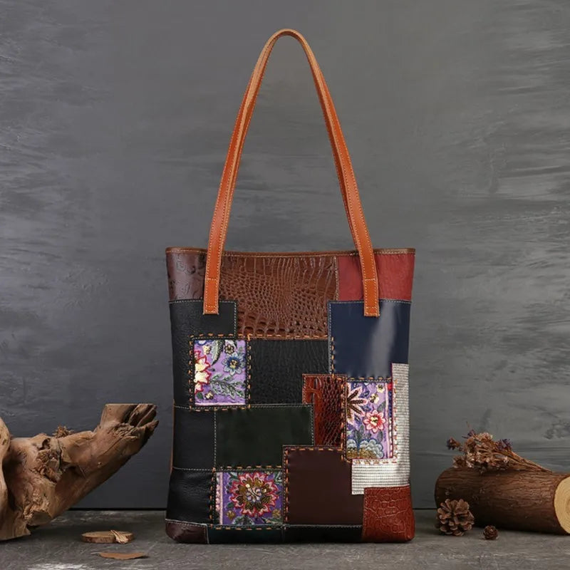 Tote Mosaic Vintage – Aus handgefertigtem echtem Leder
