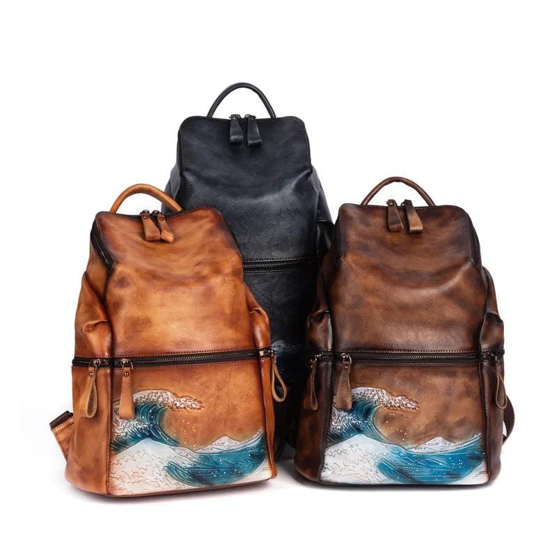 Rucksack Everest Vintage – Aus handgefertigtem echtem Leder
