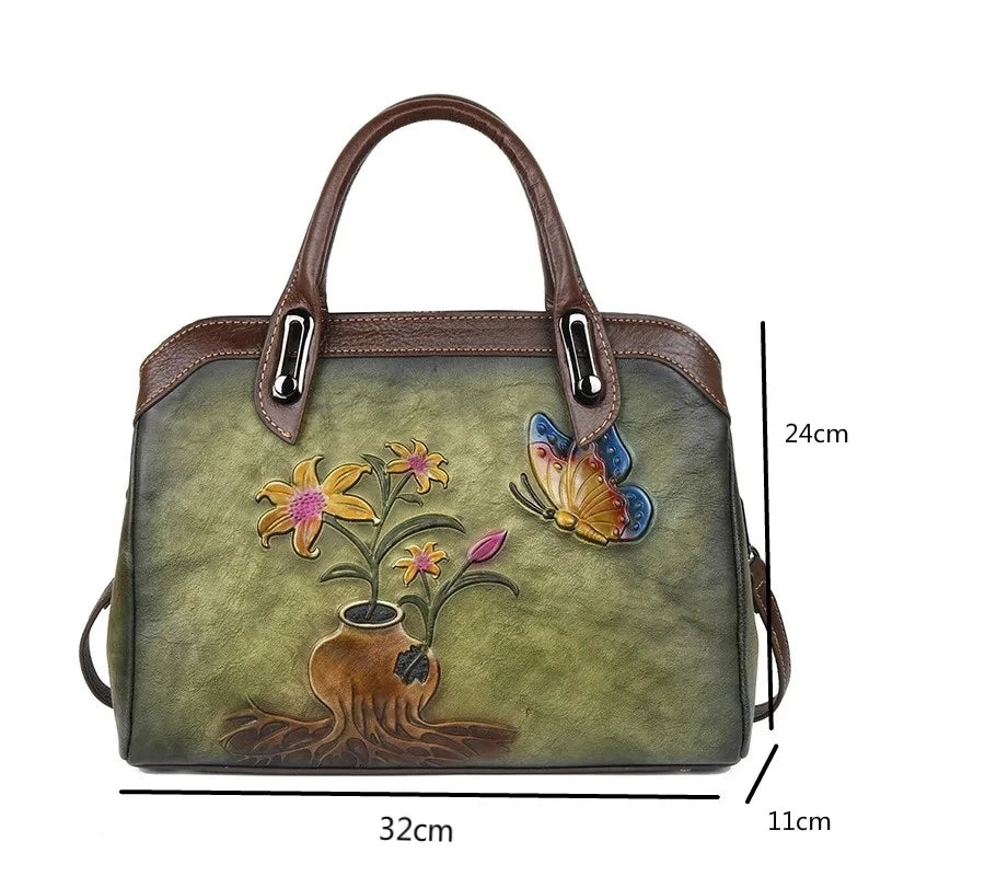 Shell-Tasche Mariana Vintage – Aus echtem Premium-Leder