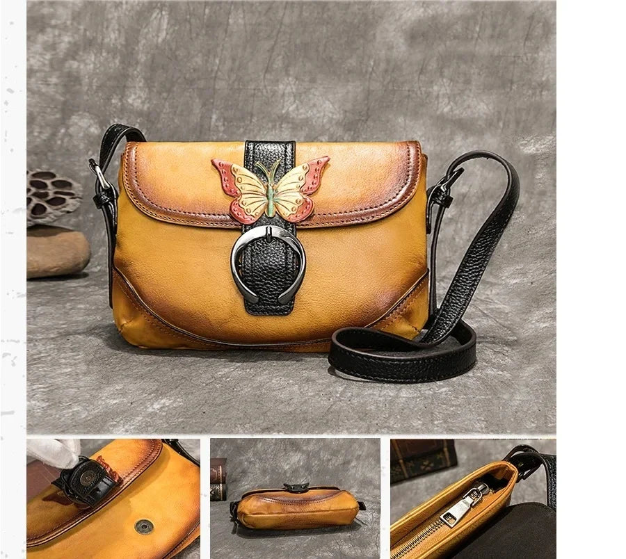 Künstlerische Tasche Sofia Vintage – Aus echtem Premium-Leder