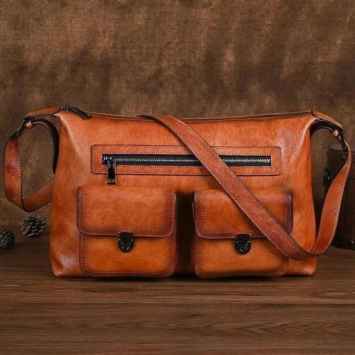Tasche Alba Vintage – Aus echtem handbemaltem Leder