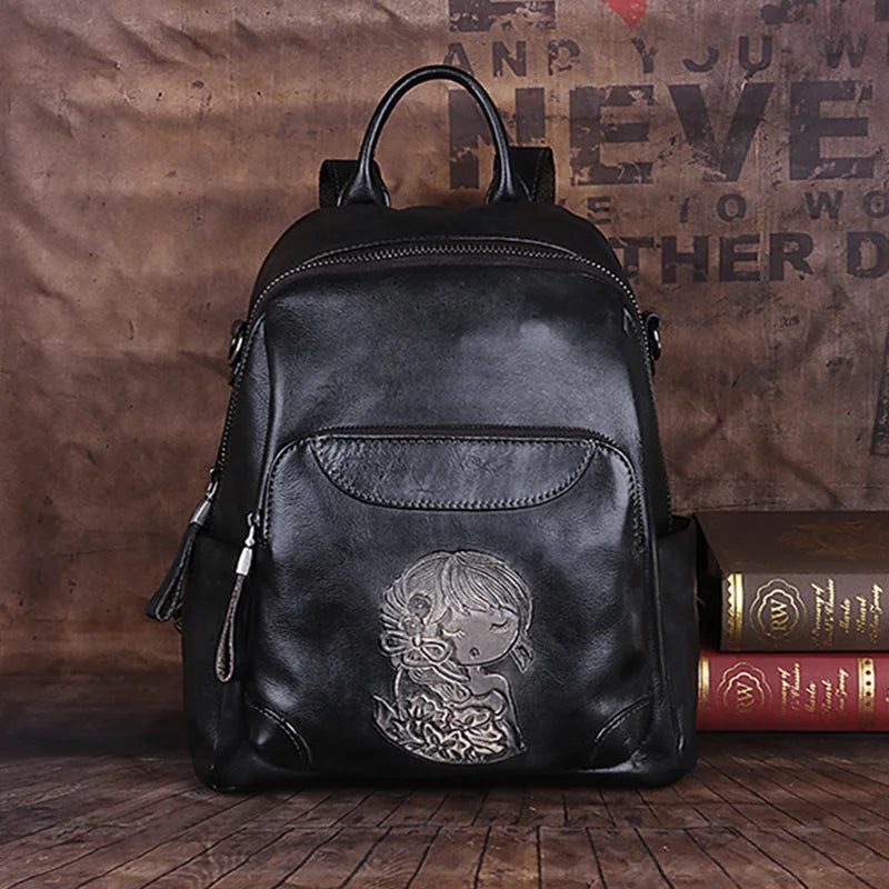 Rucksack Vintage Laura – Aus echtem Premium-Leder
