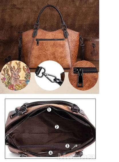 Tote Vitória Vintage – Aus echtem Premium-Leder
