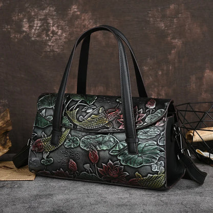 Tasche Jade Oriental Vintage – Aus echtem Premium-Leder