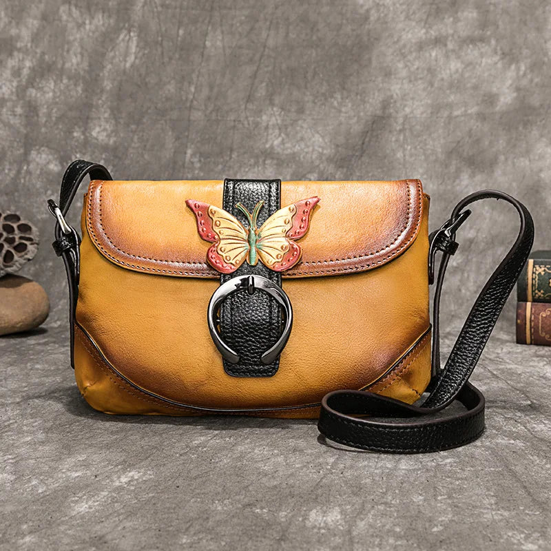 Künstlerische Tasche Sofia Vintage – Aus echtem Premium-Leder