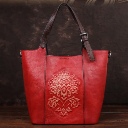 Bucket-Tasche Aurora Vintage – Aus echtem Premium-Leder
