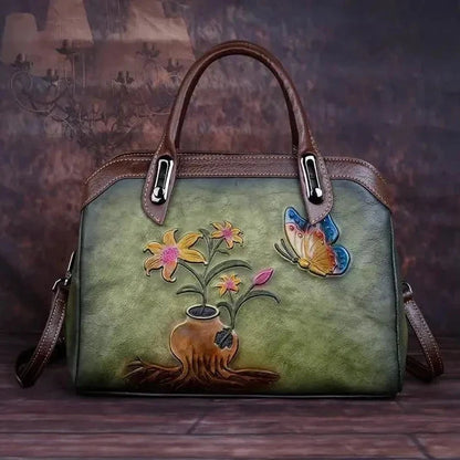 Shell-Tasche Mariana Vintage – Aus echtem Premium-Leder