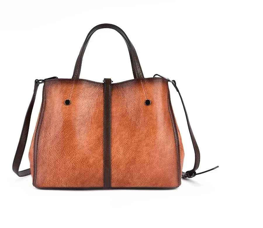Bucket-Tasche Aurora Vintage – Aus echtem Premium-Leder