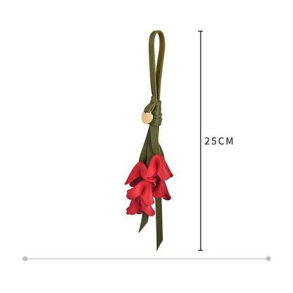 Fleur Élise – Floraler Schlüsselanhänger aus Leder für Taschen oder Handtaschen