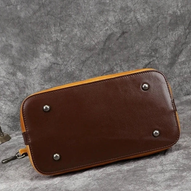 Helena Vintage Bucket – Bucket-Tasche aus Premium-Echtleder