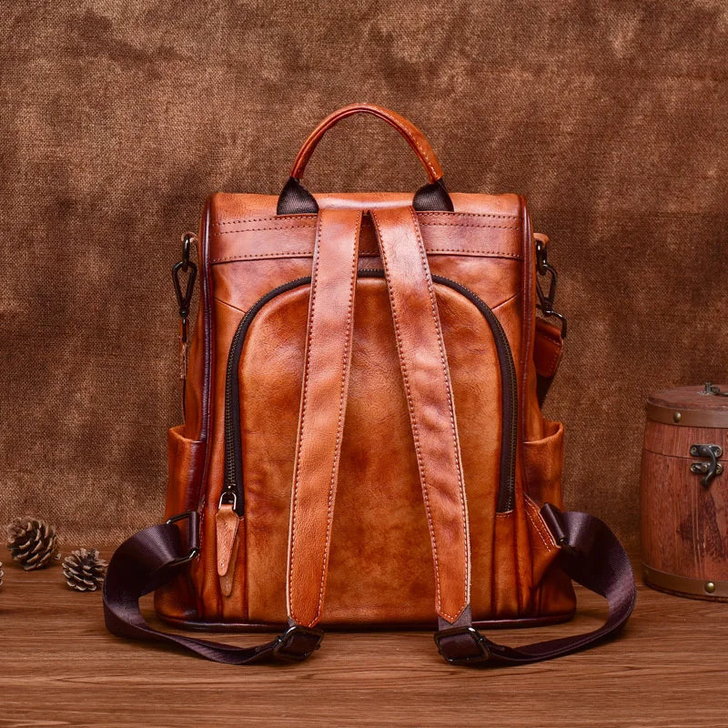 Rucksack Valéria Vintage – Aus echtem Premium-Leder