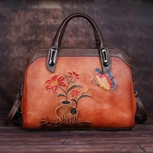 Shell-Tasche Mariana Vintage – Aus echtem Premium-Leder