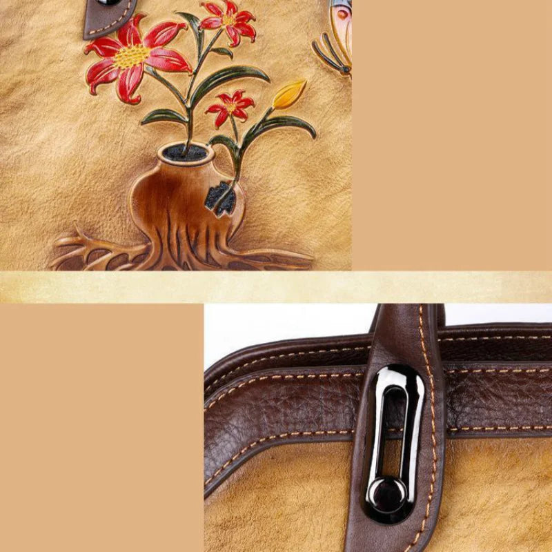 Shell-Tasche Mariana Vintage – Aus echtem Premium-Leder