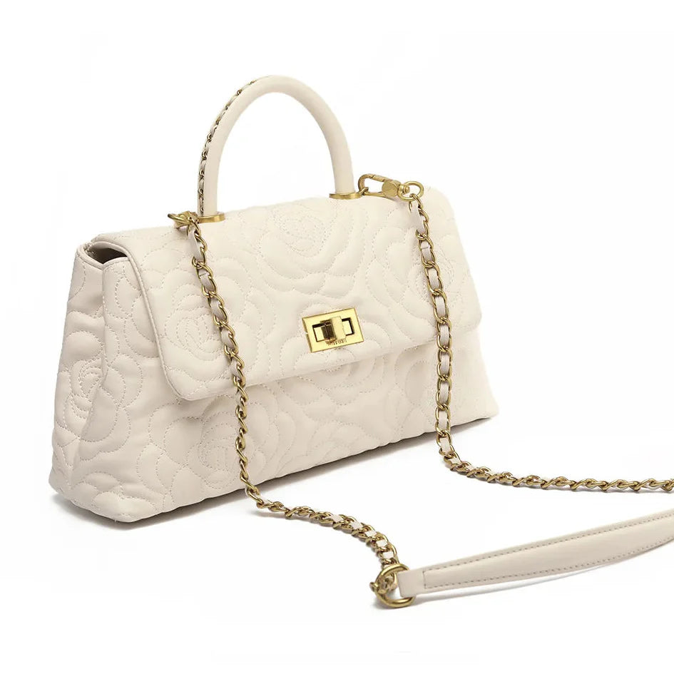 Camélia Élégance – Tasche aus echtem Leder