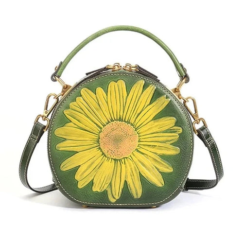 Tasche Luna Floral Vintage – Aus echtem Premium-Leder