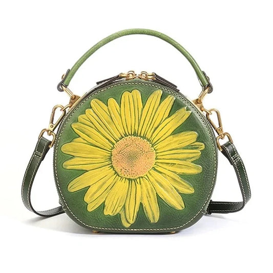 Tasche Luna Floral Vintage – Aus echtem Premium-Leder