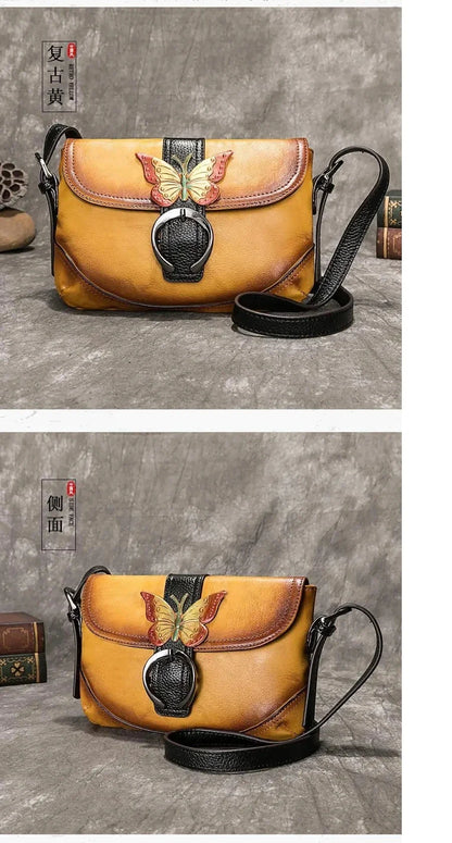 Künstlerische Tasche Sofia Vintage – Aus echtem Premium-Leder