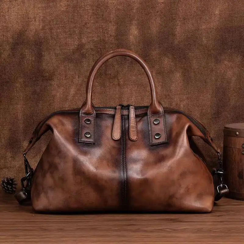 Tasche Riviera Vintage – Aus echtem handbemaltem Leder