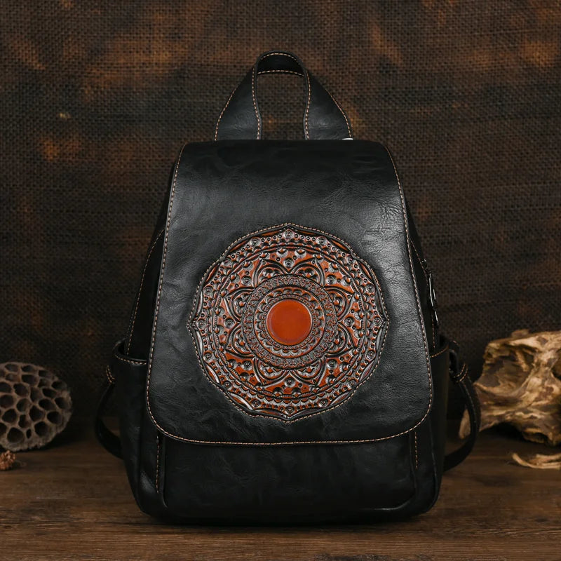 Geometrischer Rucksack Laura Vintage – Elegantes Design in hoher Qualität